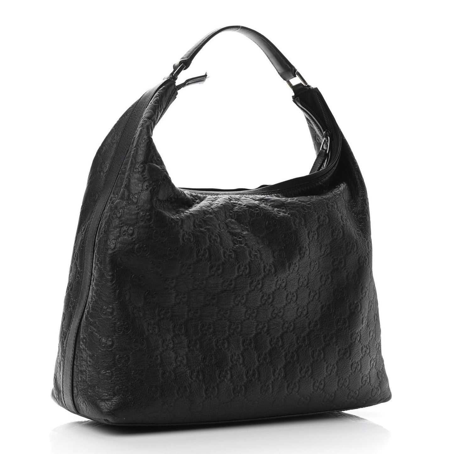 Guccissima Large Hobo Black