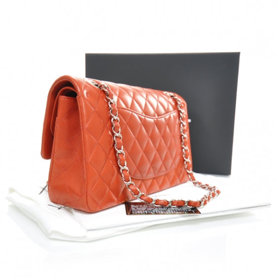 Chanel Lambskin Medium Double Flap Red 12C 2 of 12