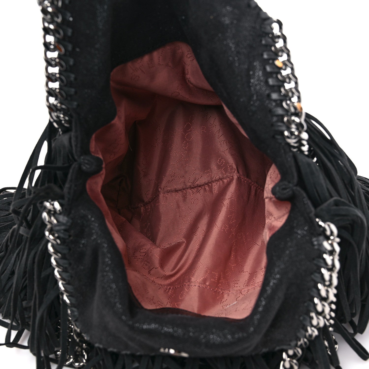 Stella McCartney Eco Suede Mini Fringe Falabella Tote Black 4 of 8