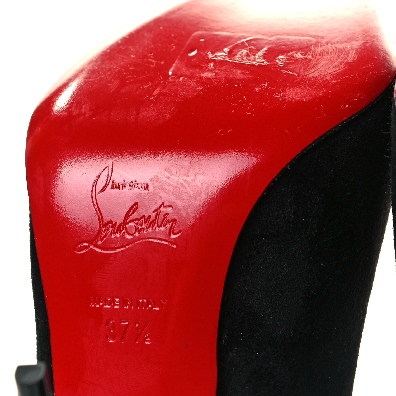 Christian Louboutin Veau Velours Alminette 100 Pumps 37.5 Black 6 of 10