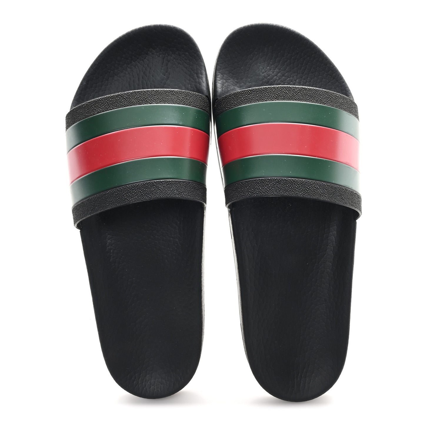 Rubber Web Mens Pool Slide Sandals 11 Black Green Red