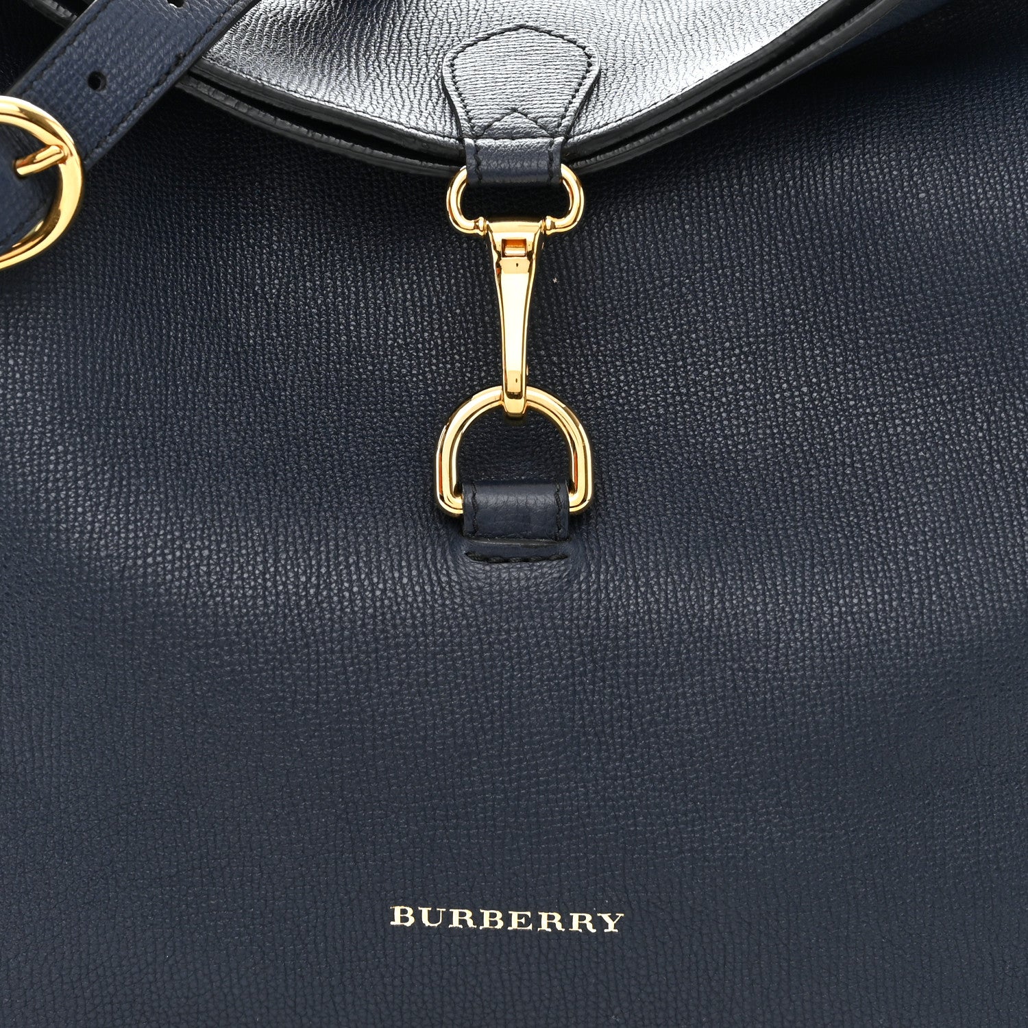 Burberry Derby Calfskin House Check Cornwall Hobo Ink Blue 9 of 18