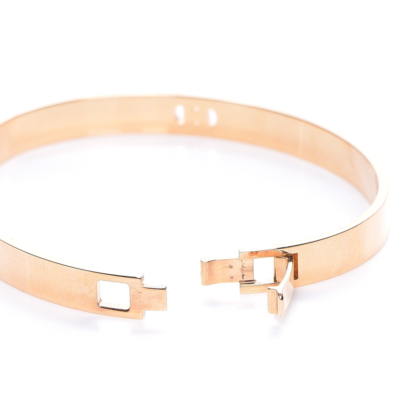 Hermes 18K Rose Gold Diamond PM H D'Ancre Bracelet SH 6 of 7