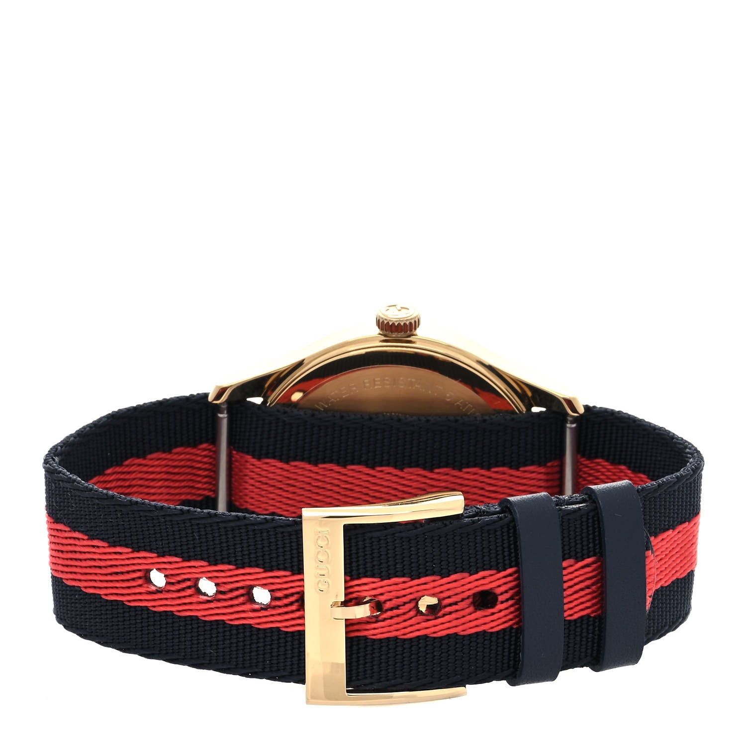 Gucci Stainless Steel Nylon 38mm Le Marche Des Merveilles Bee Quartz Watch Navy 3 of 5