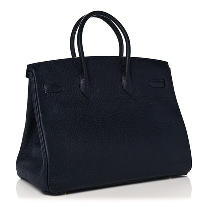Hermes Buffle Skipper Birkin 35 Bleu Indigo 2 of 10