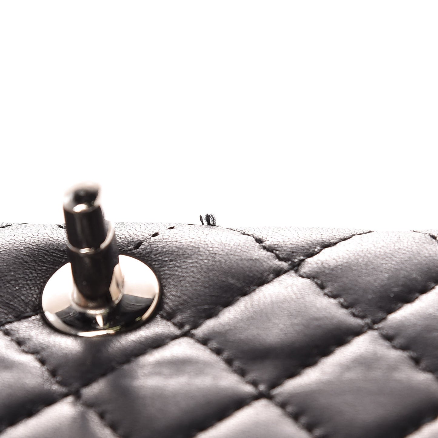 Lambskin Quilted East West Flap Clutch Black