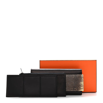 Hermes Evergrain Lizard Passant Long Wallet Black Ombre 9 of 9