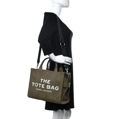 Marc Jacobs Cotton Canvas The Traveler Tote Bag Slate Green 2 of 10