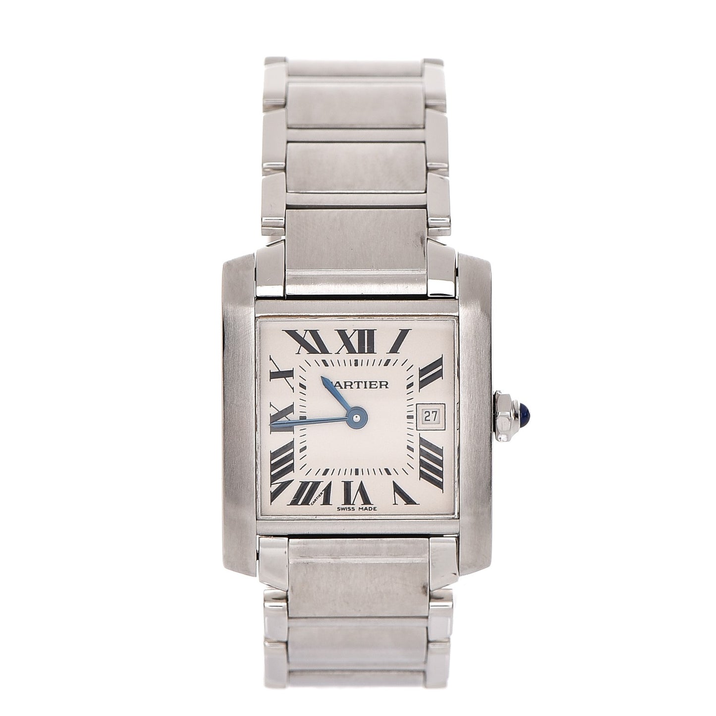 Stainless Steel 25mm Tank Francaise Quartz Watch