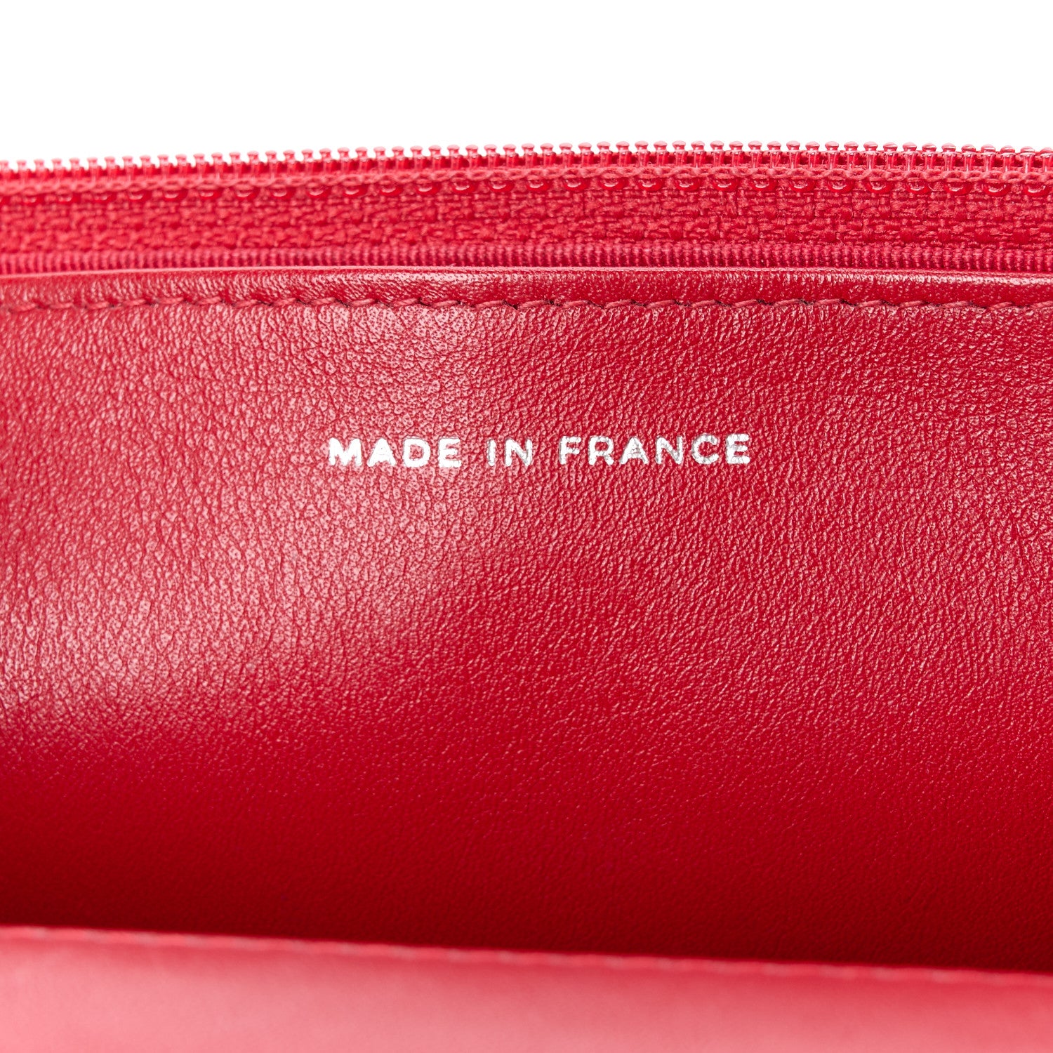 Chanel Patent Quilted Wallet On Chain WOC Red 7 of 12