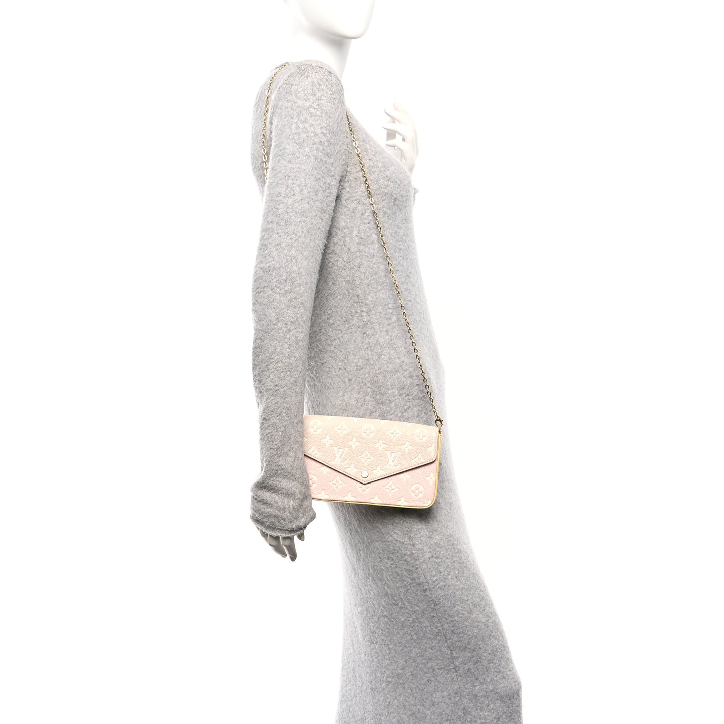 Empreinte Spring in the City Felicie Pochette Chain Wallet Pink Beige Yellow