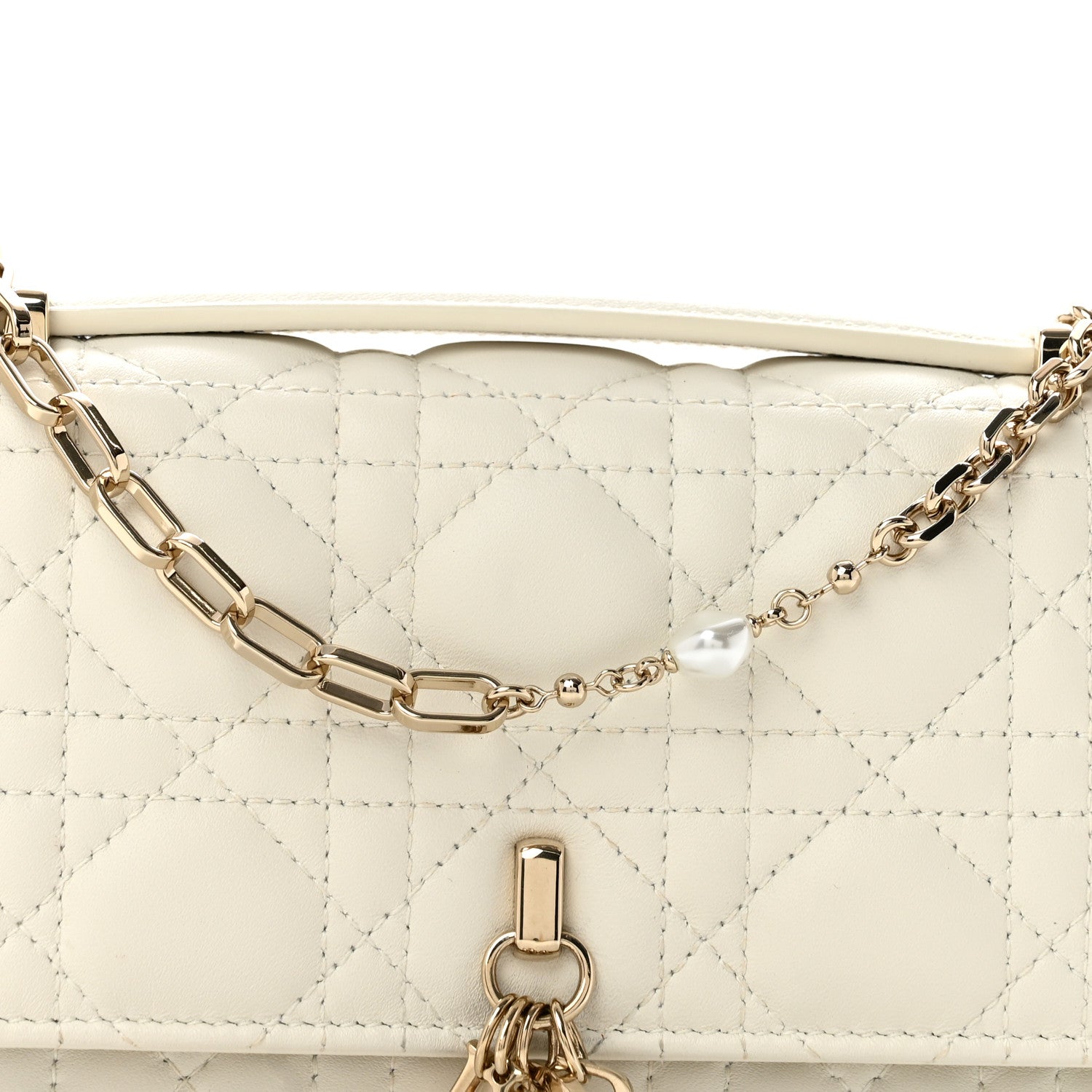 Christian Dior Lambskin Cannage Mini My Dior Bag Latte 7 of 11
