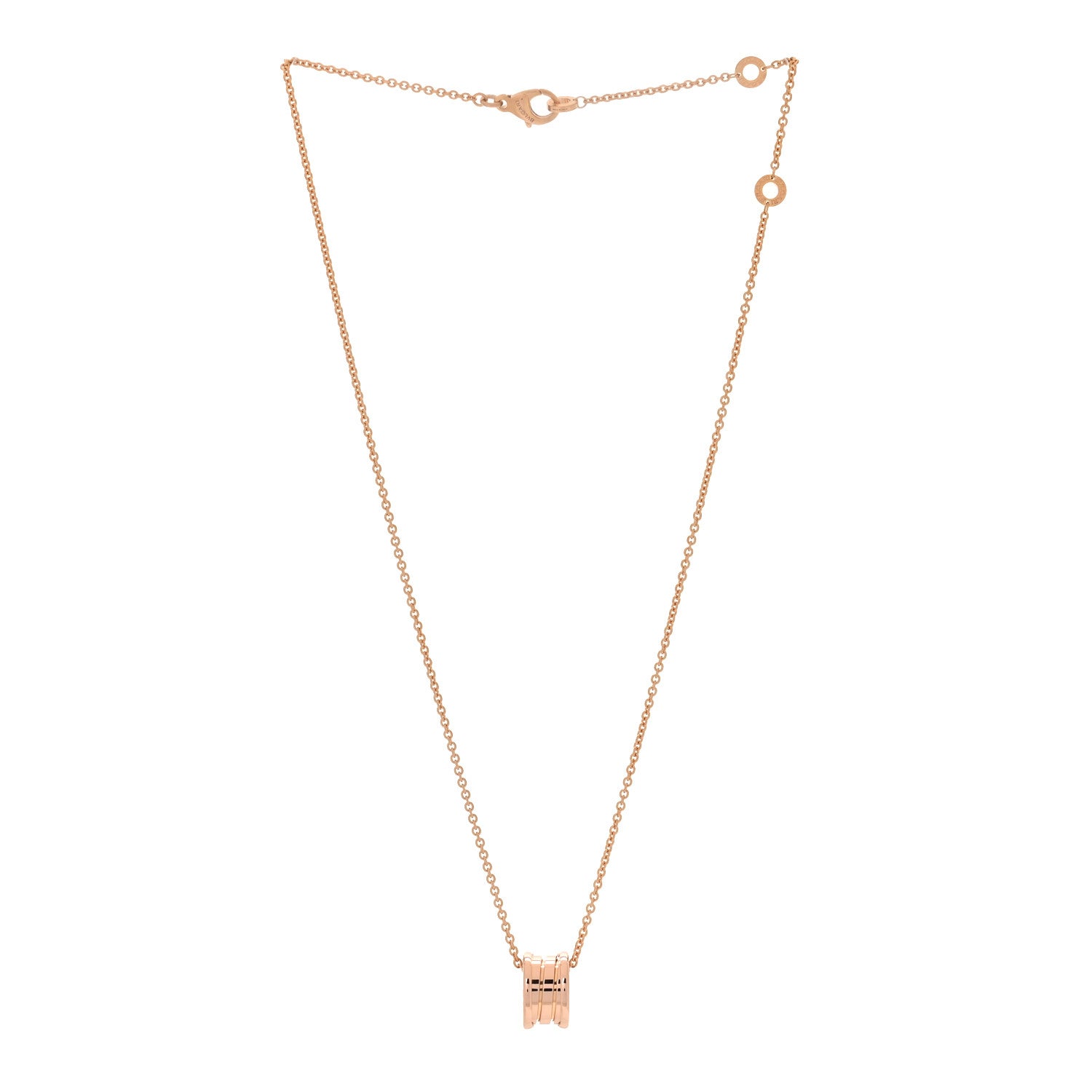 Bulgari 18K Rose Gold B.Zero1 Pendant Necklace 3 of 7