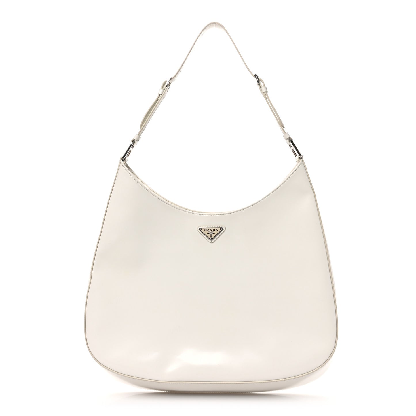 Spazzolato Maxi Cleo Adjustable Strap Shoulder Bag White