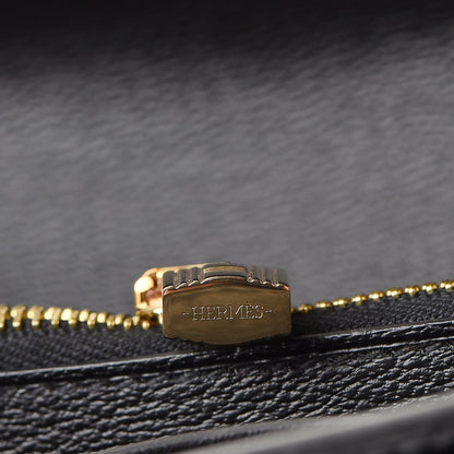 Hermes Shiny Alligator Kelly Longue Wallet Black 20 of 21