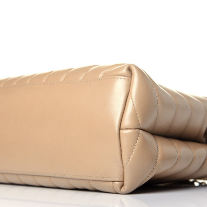 Saint Laurent Calfskin Y Quilted Monogram Medium Loulou Chain Satchel Dark Latte 10 of 10