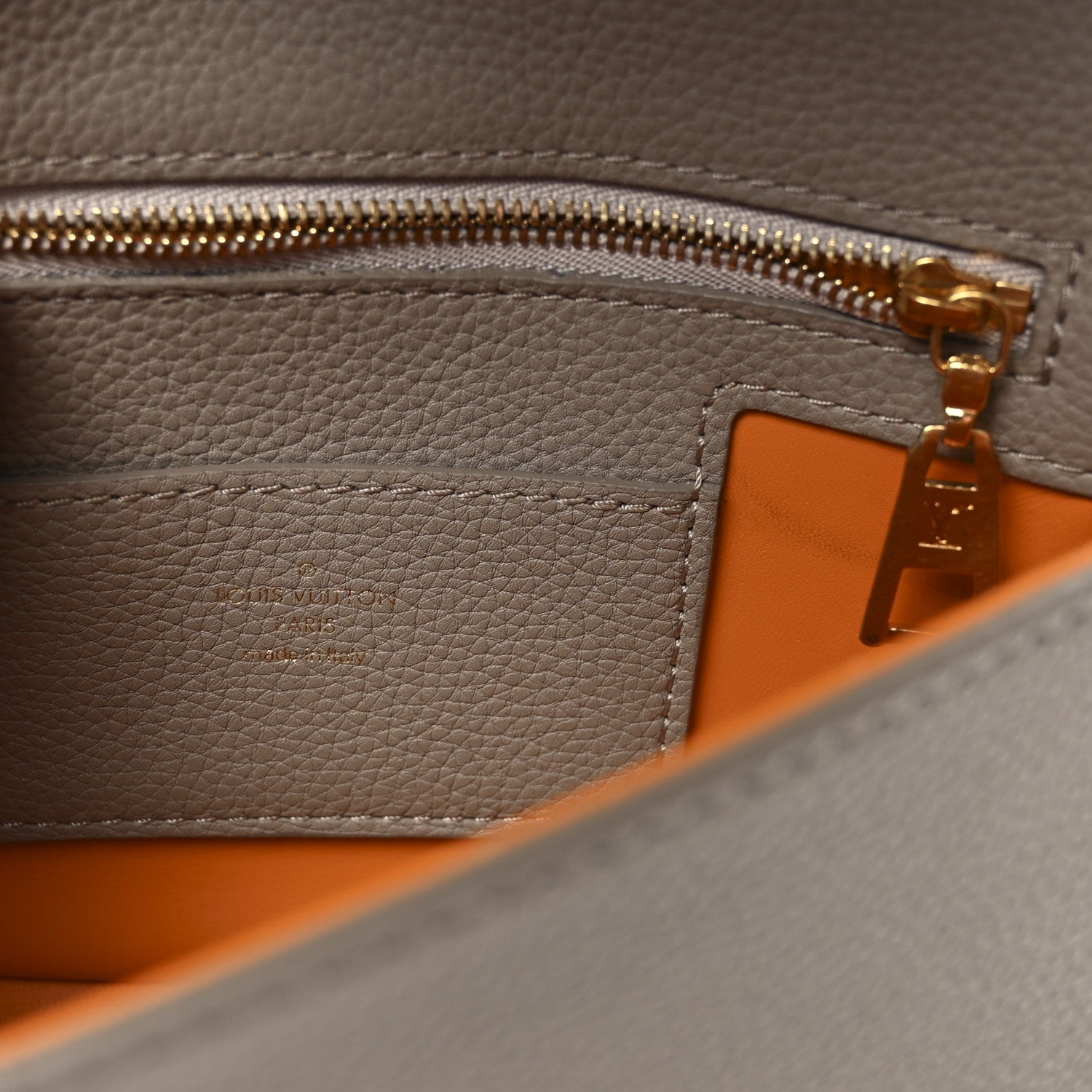 Louis Vuitton Grained Calfskin LV Pont 9 Soft PM Gris 6 of 9