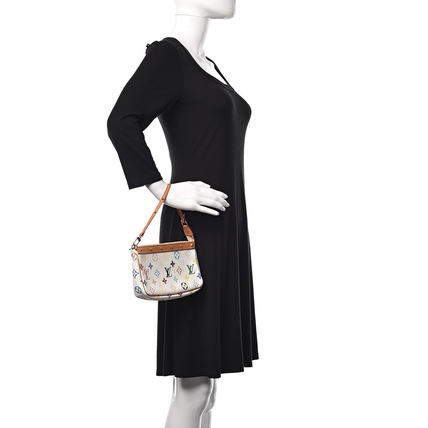 Monogram Multicolor Pochette Accessories White