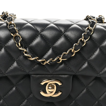 Chanel Lambskin Quilted Mini Rectangular Flap Black 8 of 10