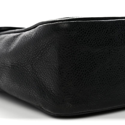 Chanel Caviar Vertical Quilted Jumbo Single Flap Black 9 of 12