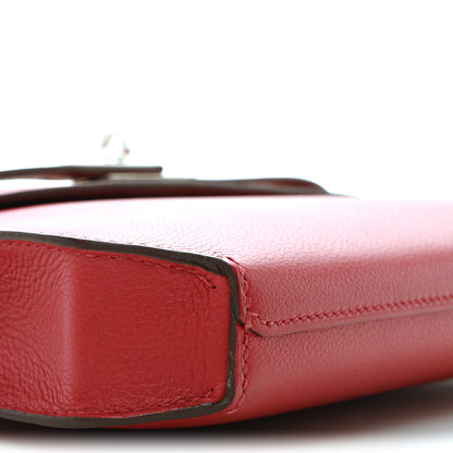 Hermes Evercolor Kelly Depeches 25 Pouch  Rouge Piment 9 of 10