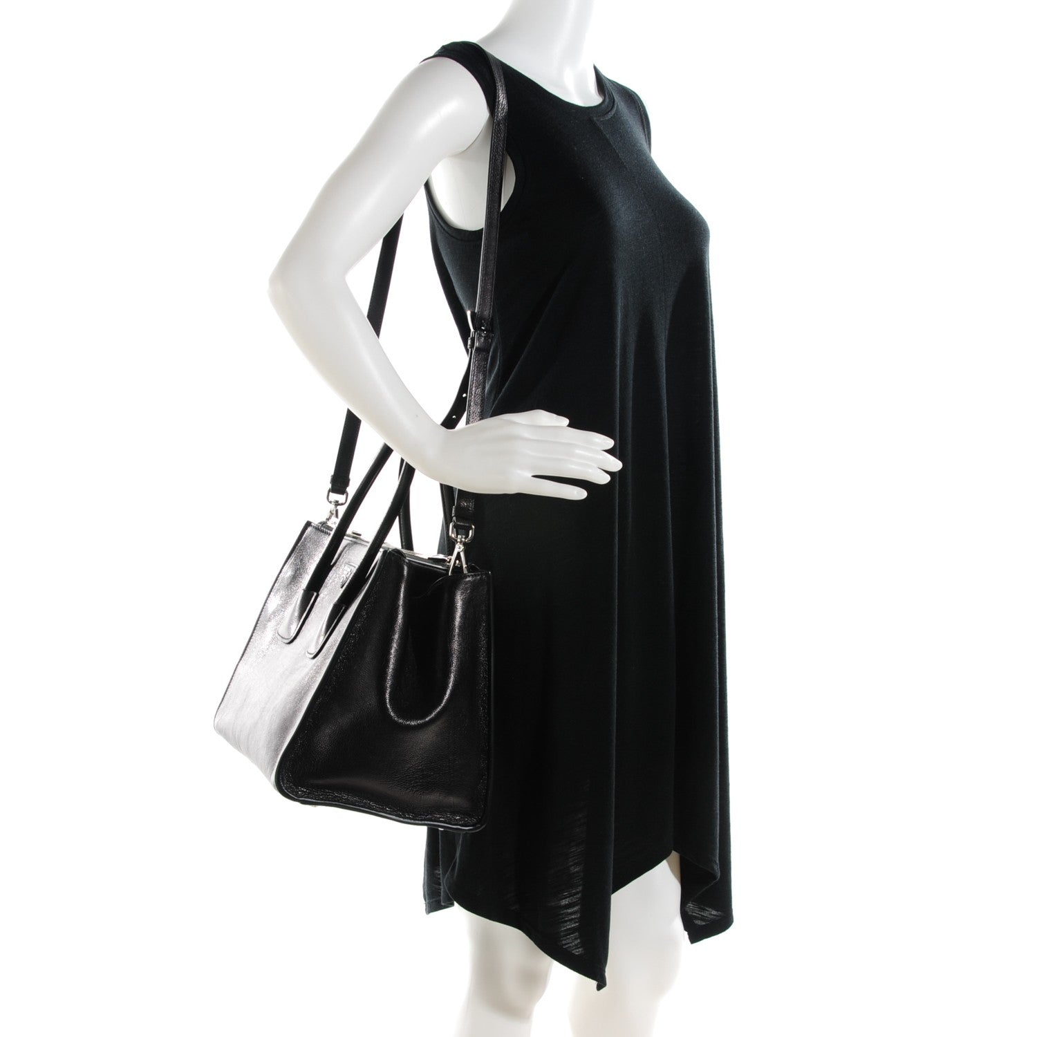 Prada Glace Calf Twin Pocket Tote Nero Black 2 of 9