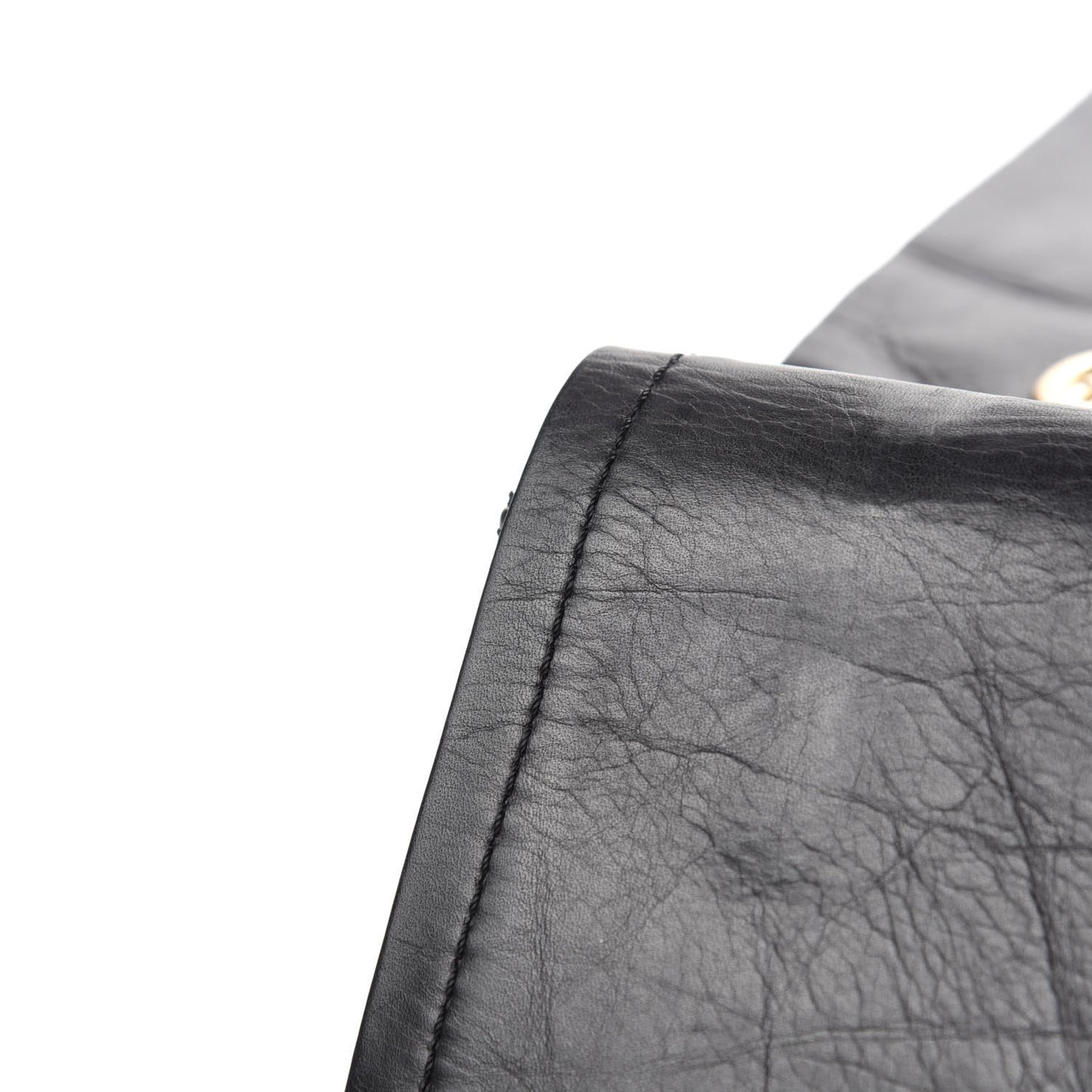 Aged Calfskin Quilted 50th Anniversary 2.55 Reissue 227 Flap Black