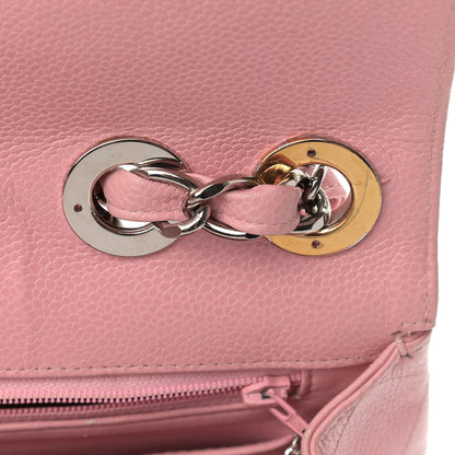 Chanel Caviar Quilted Jumbo Single Flap Pink 15 of 17