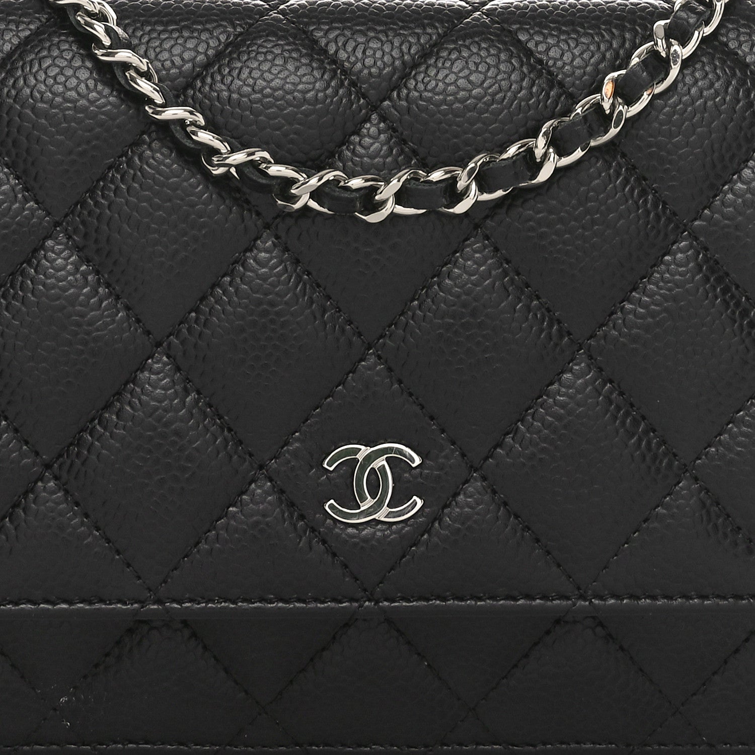 Chanel Caviar Quilted Wallet on Chain WOC Black 9 of 11