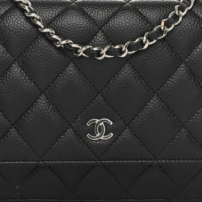 Chanel Caviar Quilted Wallet on Chain WOC Black 9 of 11