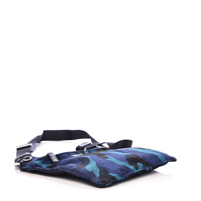 Prada Tessuto Nylon Camouflage Flat Messenger Royal 4 of 9