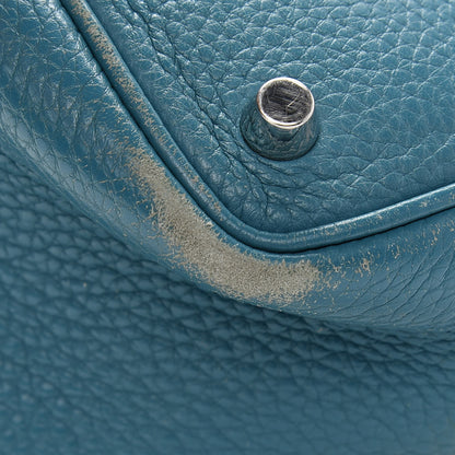 Hermes Taurillon Clemence Picotin Lock 18 PM Blue Jean 9 of 14