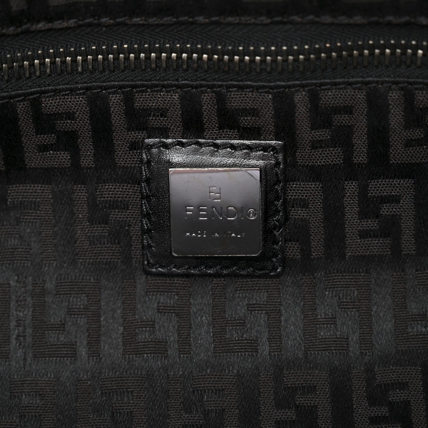 Fendi Zucchino Large Zipper Tote  Brown 5 of 10
