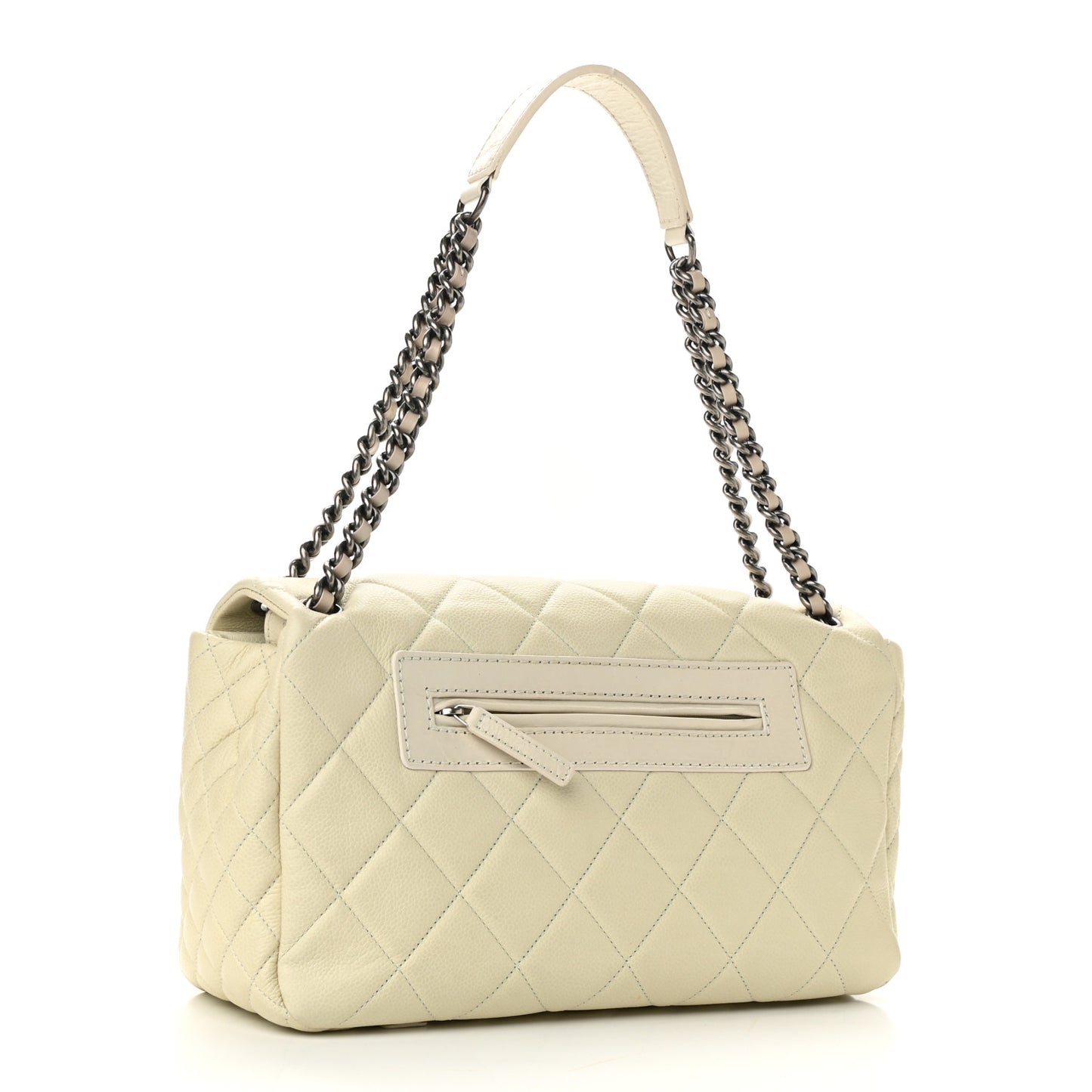 Caviar Quilted Coco Casual Flap Ivory