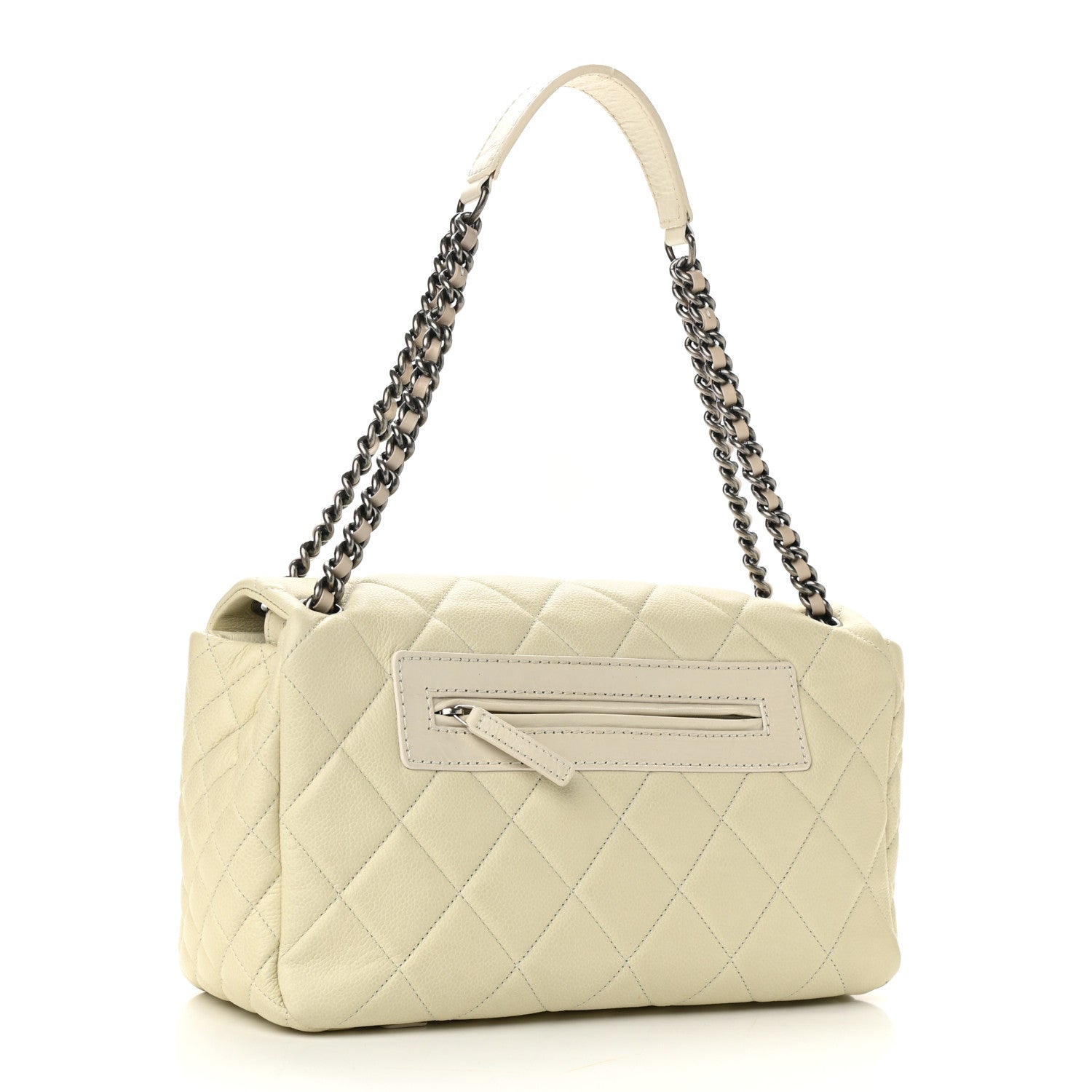 Chanel Caviar Quilted Coco Casual Flap Ivory 3 of 11