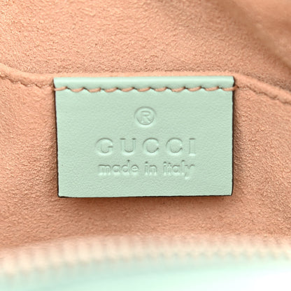 Gucci Calfskin Matelasse Mini GG Marmont Chain Shoulder Bag Water Green 6 of 11
