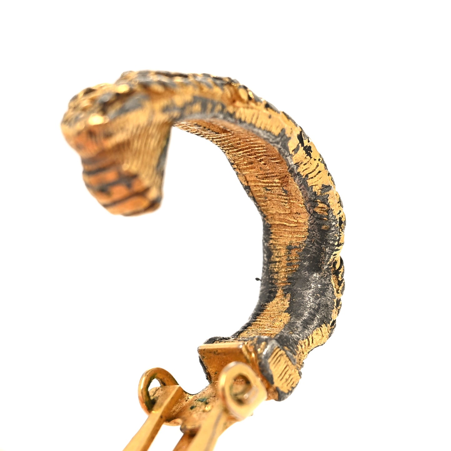 Braided Hoop Clip On Earrings Gold