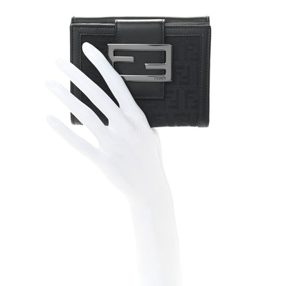 Fendi Zucchino Compact Wallet Black 2 of 8