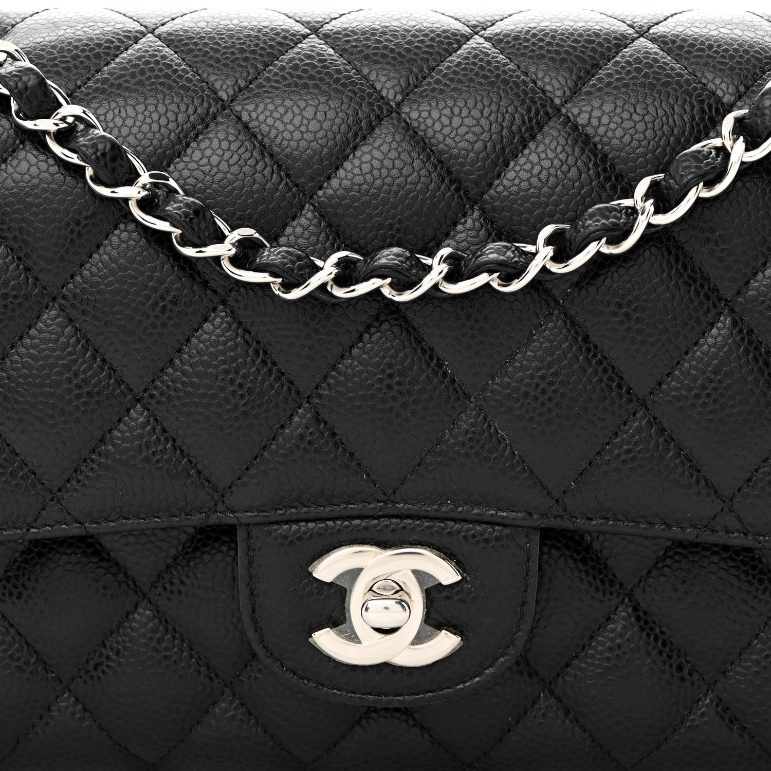 Chanel Caviar Quilted Medium Double Flap Black 8 of 11