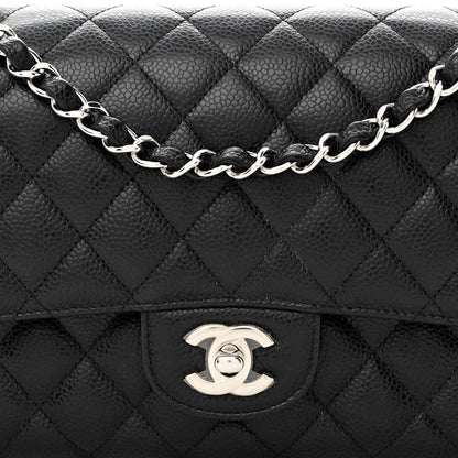Chanel Caviar Quilted Medium Double Flap Black 8 of 11