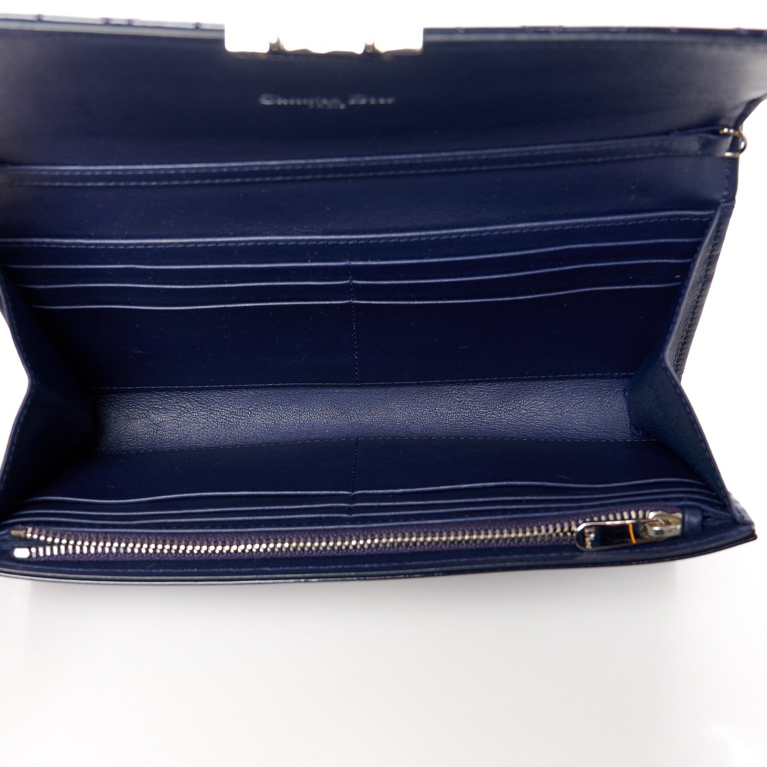 Christian Dior Patent Cannage Miss Dior Chain Wallet Blue Nuit 5 of 12