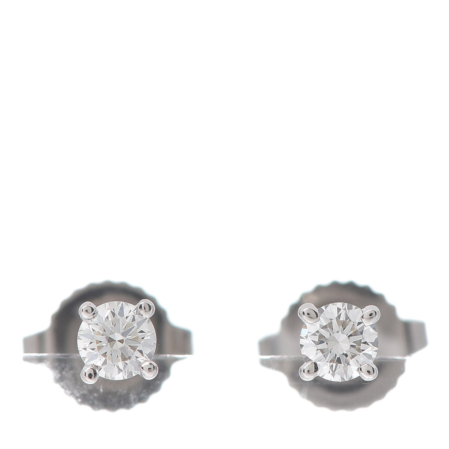 Tiffany Platinum Diamond .24ctw Solitaire Earrings 1 of 4