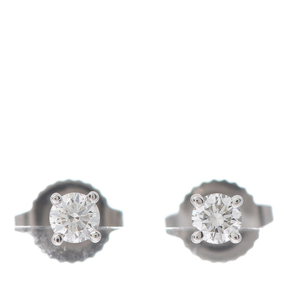 Tiffany Platinum Diamond .24ctw Solitaire Earrings 1 of 4