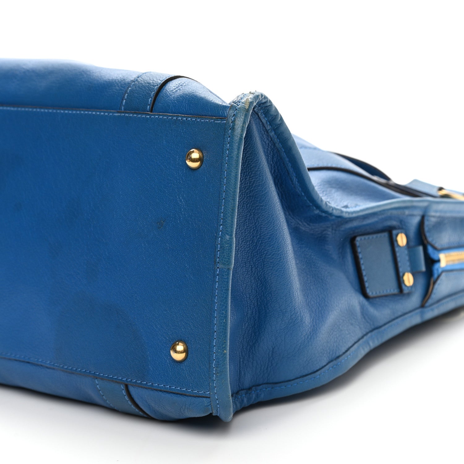 Marc Jacobs Goatskin Large Serengeti Wellington Satchel Bleuette 9 of 12