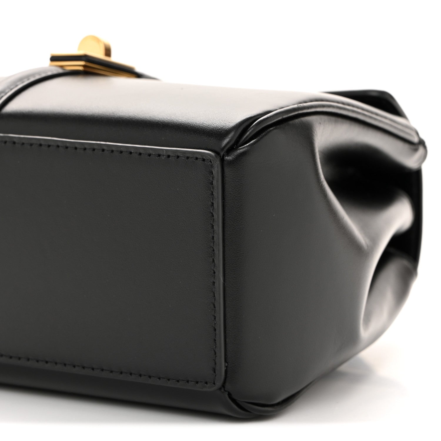 Celine Satinated Calfskin Mini 16 Top Handle Bag Black 13 of 16