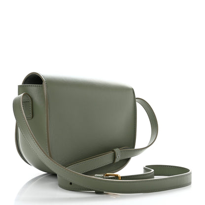 Celine Smooth Calfskin Cuir Triomphe Folco Crossbody Bag Army Green 3 of 12