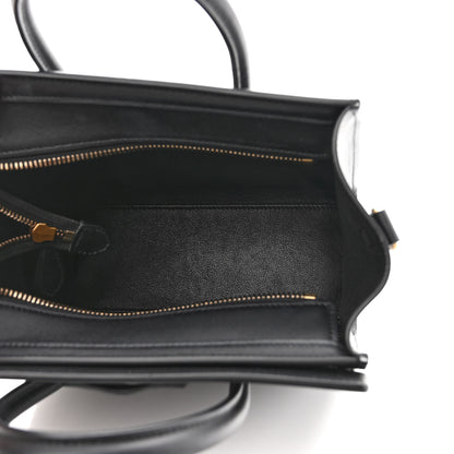Celine Smooth Calfskin Nano Luggage Black 5 of 10
