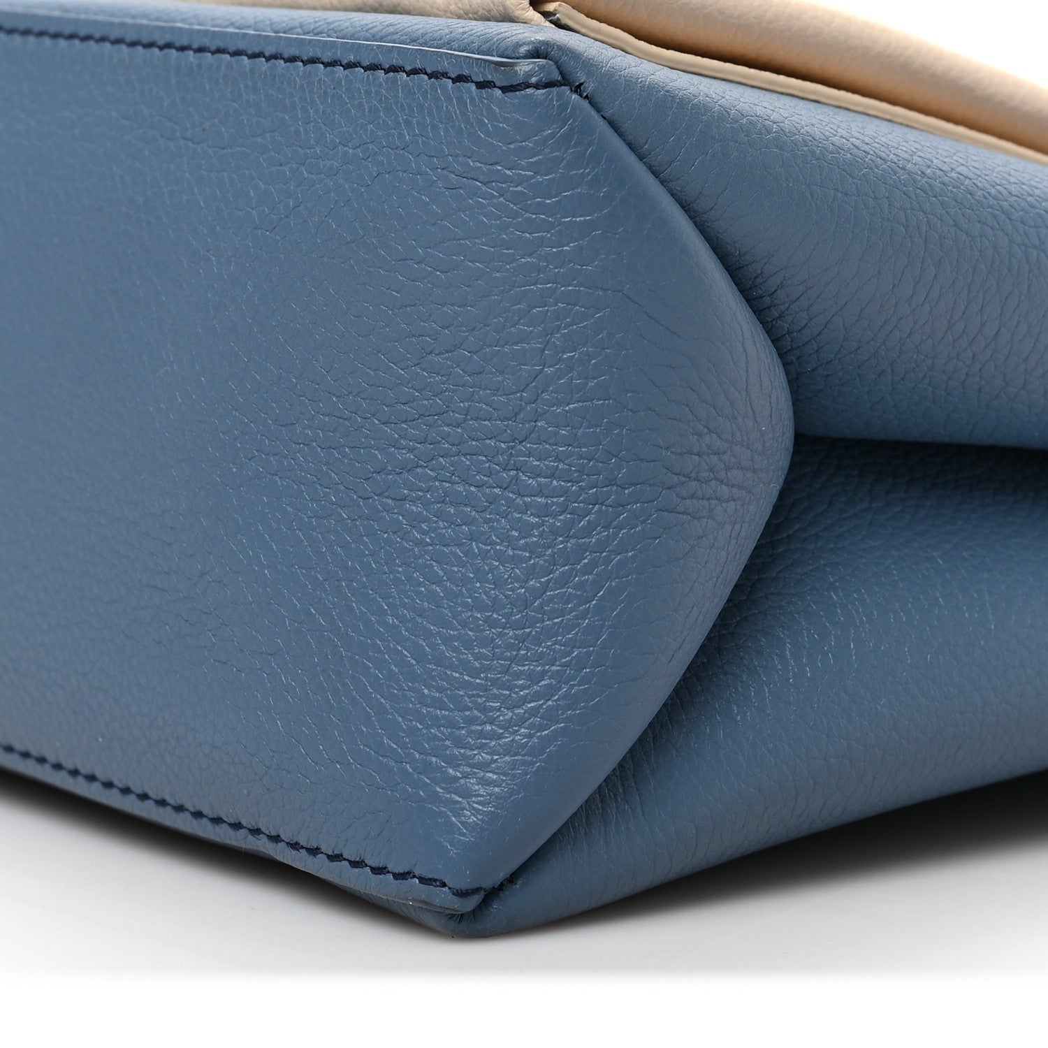 Louis Vuitton Soft Calfskin My Lockme Top Handle Blue Jean Creme 8 of 8