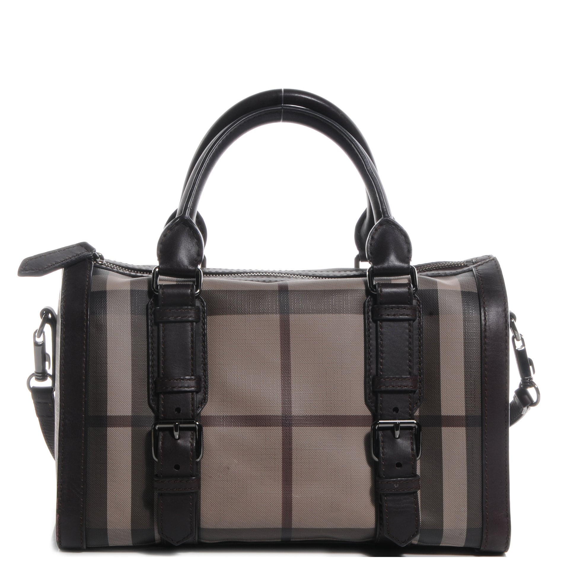 Burberry Smoked Check Bowler Bag Brown 1 of 12