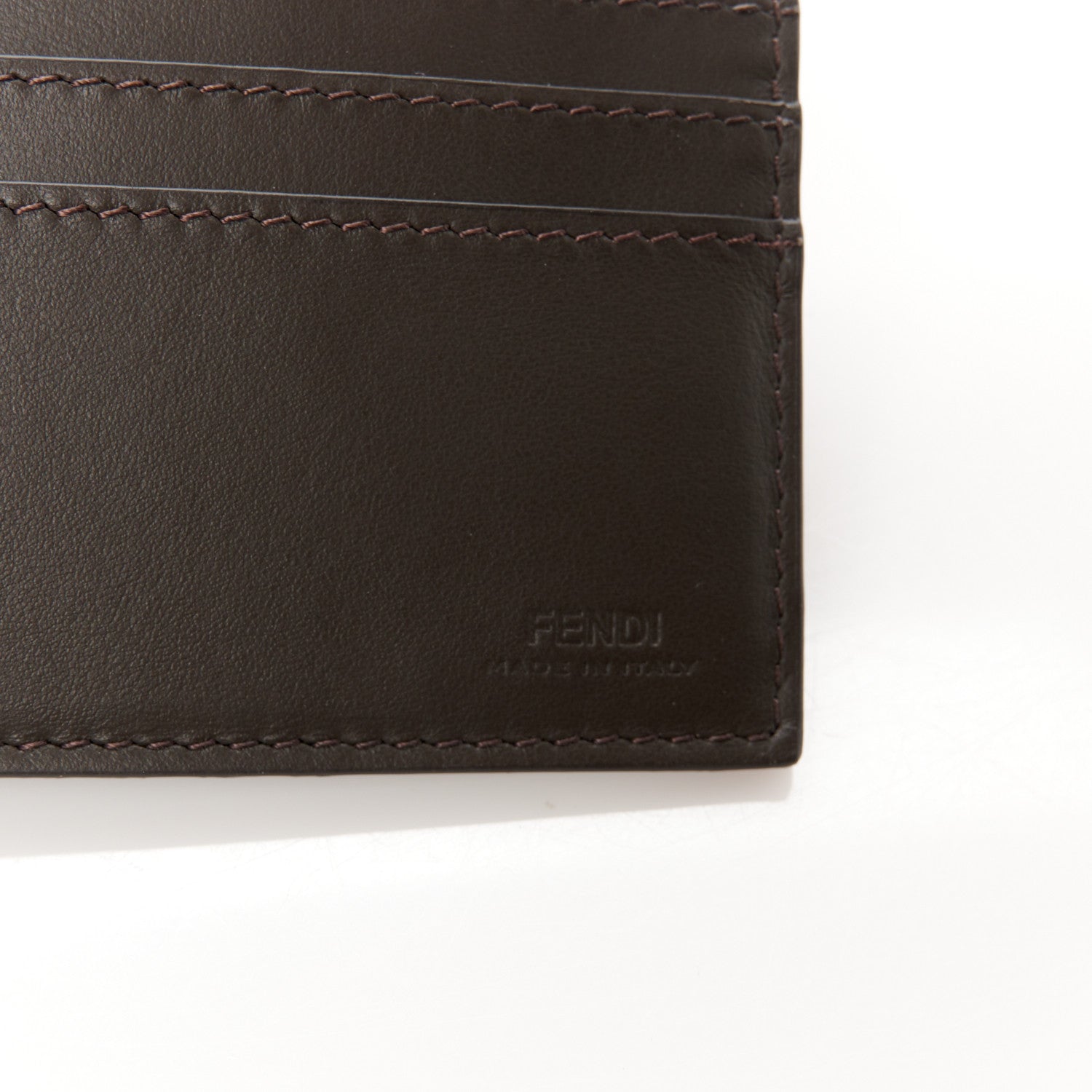Fendi Fabric Jacquard Vitello Grace FF 1974 Fendigraphy Wallet On Chain Tobacco Moro Ebano 11 of 15